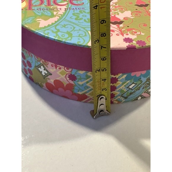 Rosanna Spice Dessert Plates 8” Porcelain Set of 4 Original Box Floral Asian - Picture 11 of 11